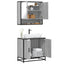 møbelsæt til badeværelse 2 dele konstrueret træ grå sonoma-eg
