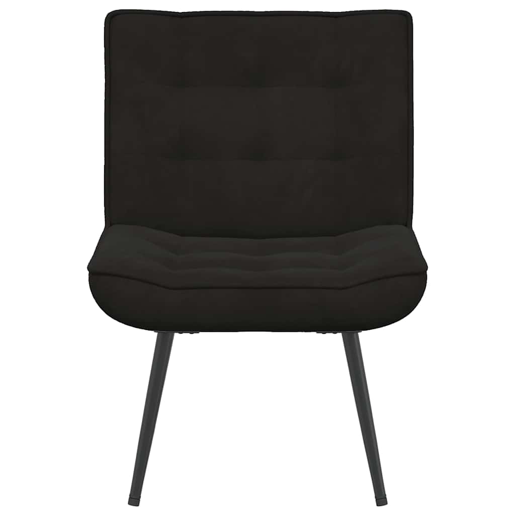 lænestol 64x74x84 cm fløjl sort