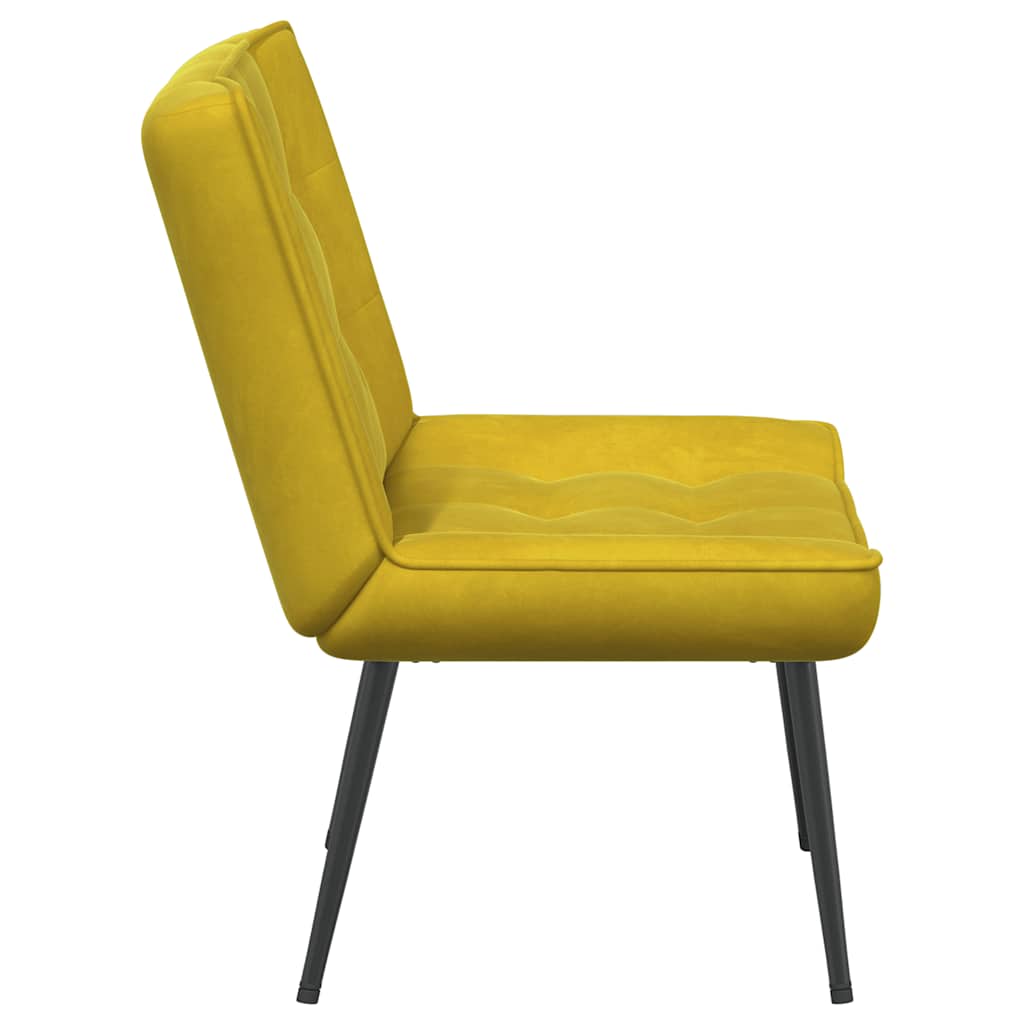 lænestol 64x74x84 cm fløjl gul
