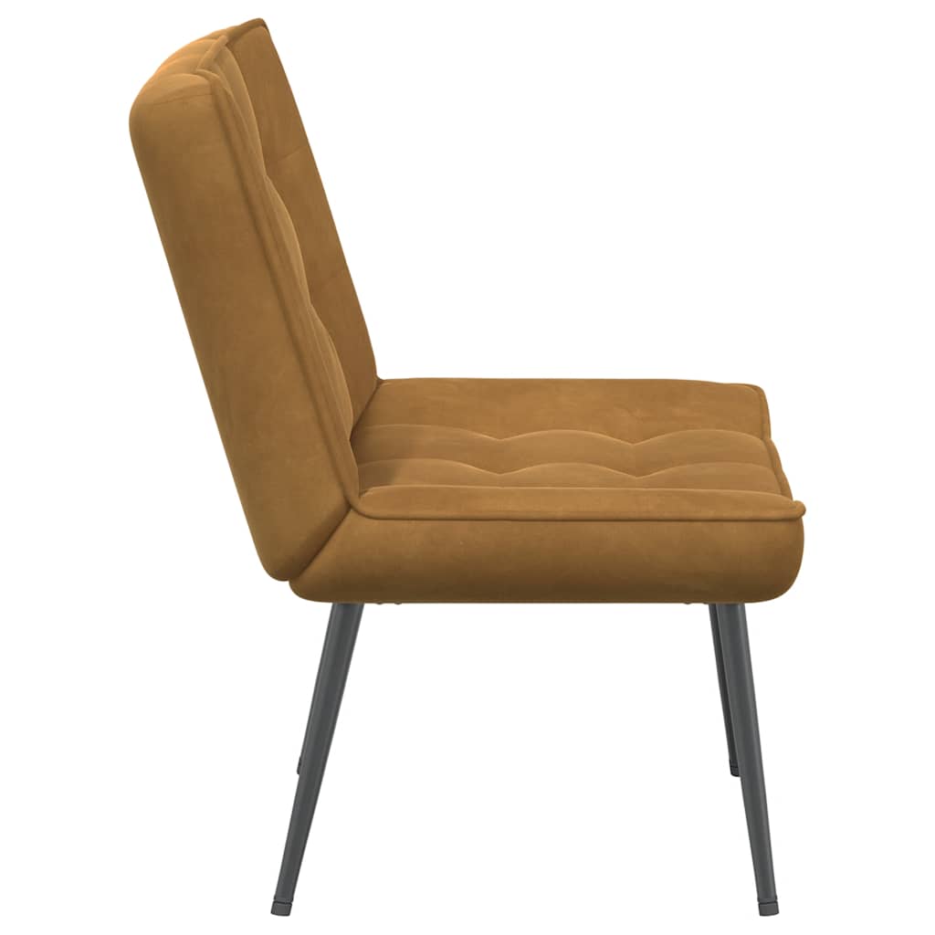 lænestol 64x74x84 cm fløjl brun