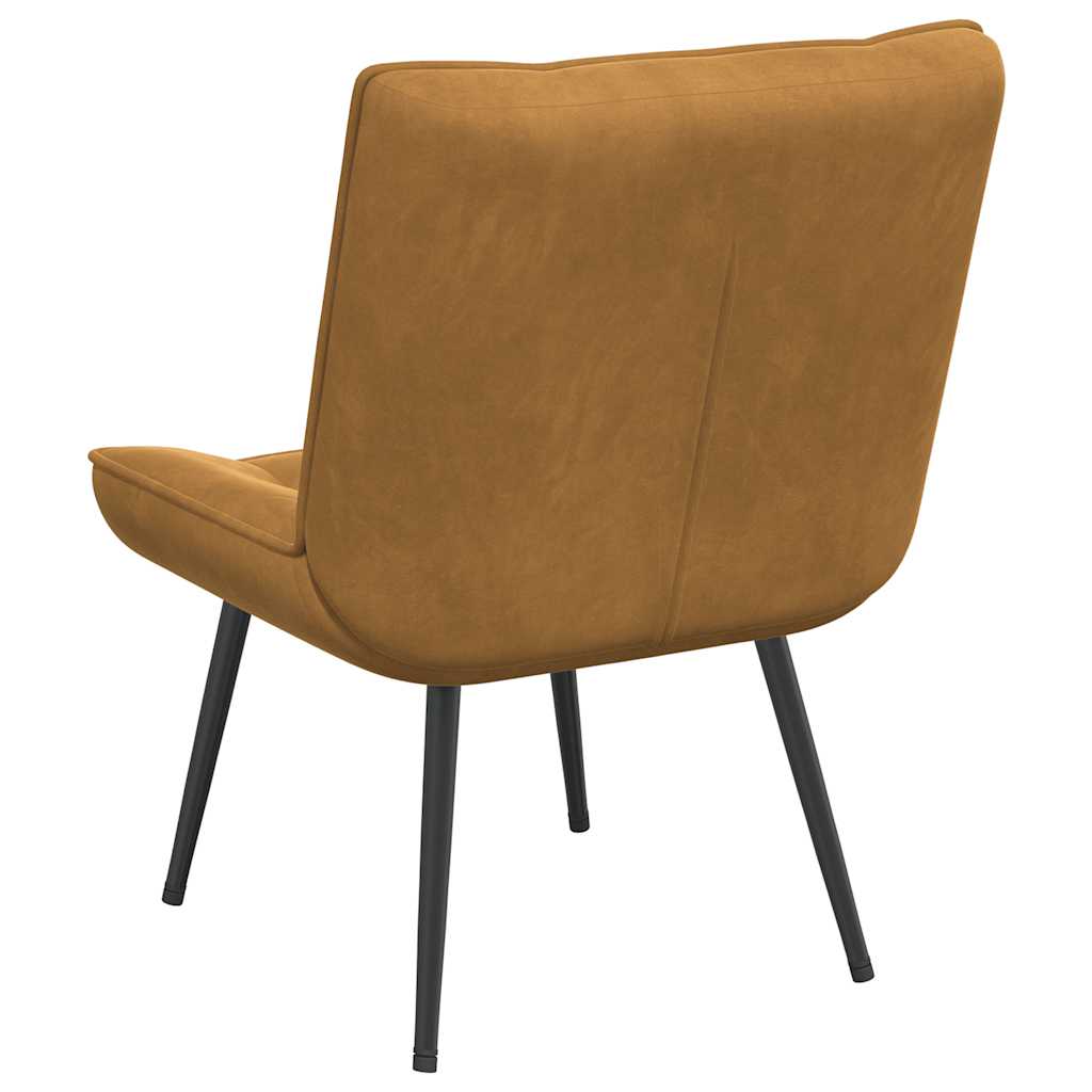 lænestol 64x74x84 cm fløjl brun