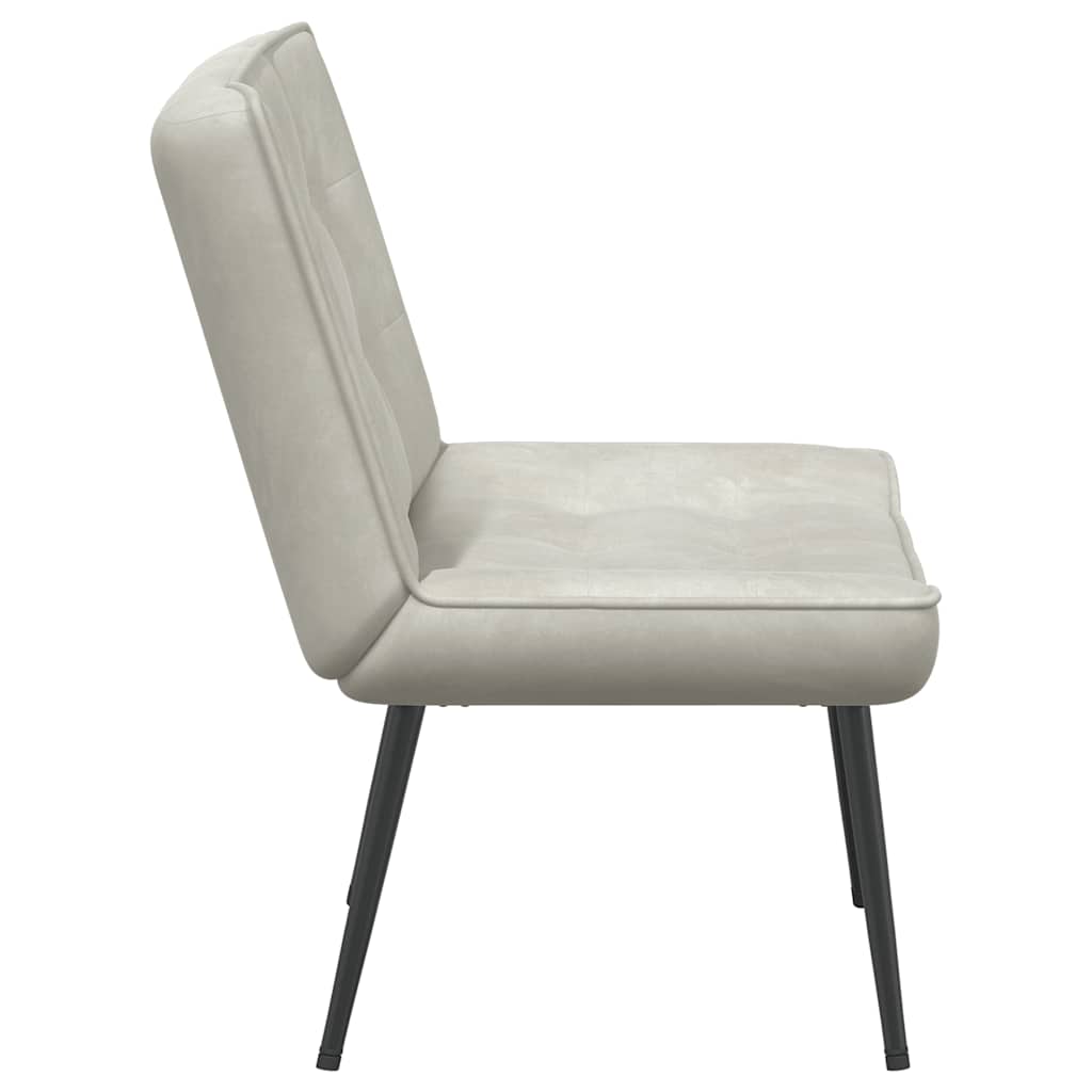 lænestol 64x74x84 cm fløjl cremefarvet