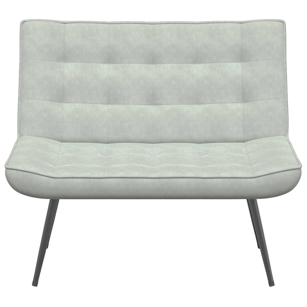 bænk 110x74x84 cm velour lysegrå