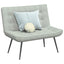 bænk 110x74x84 cm velour lysegrå