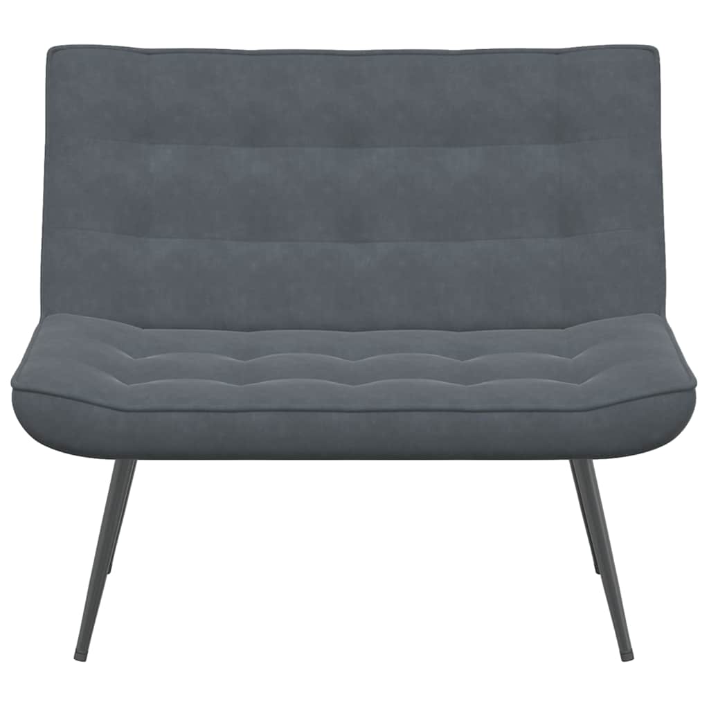 bænk 110x74x84 cm velour mørkegrå