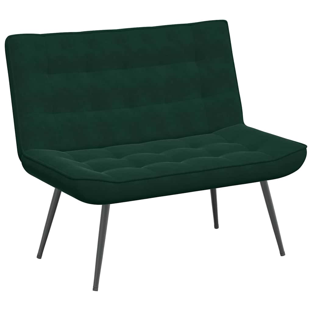 bænk 110x74x84 cm velour Mørkegrøn