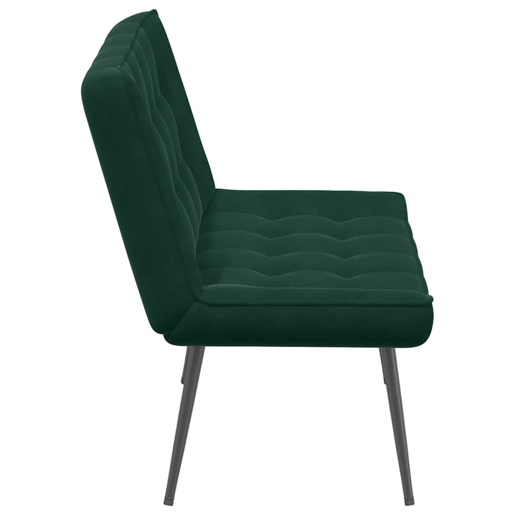 bænk 110x74x84 cm velour Mørkegrøn