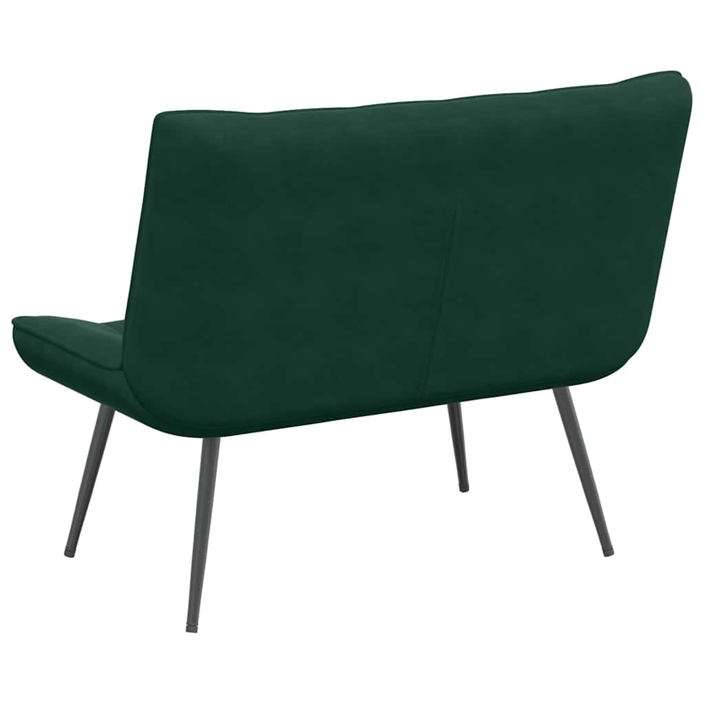 bænk 110x74x84 cm velour Mørkegrøn
