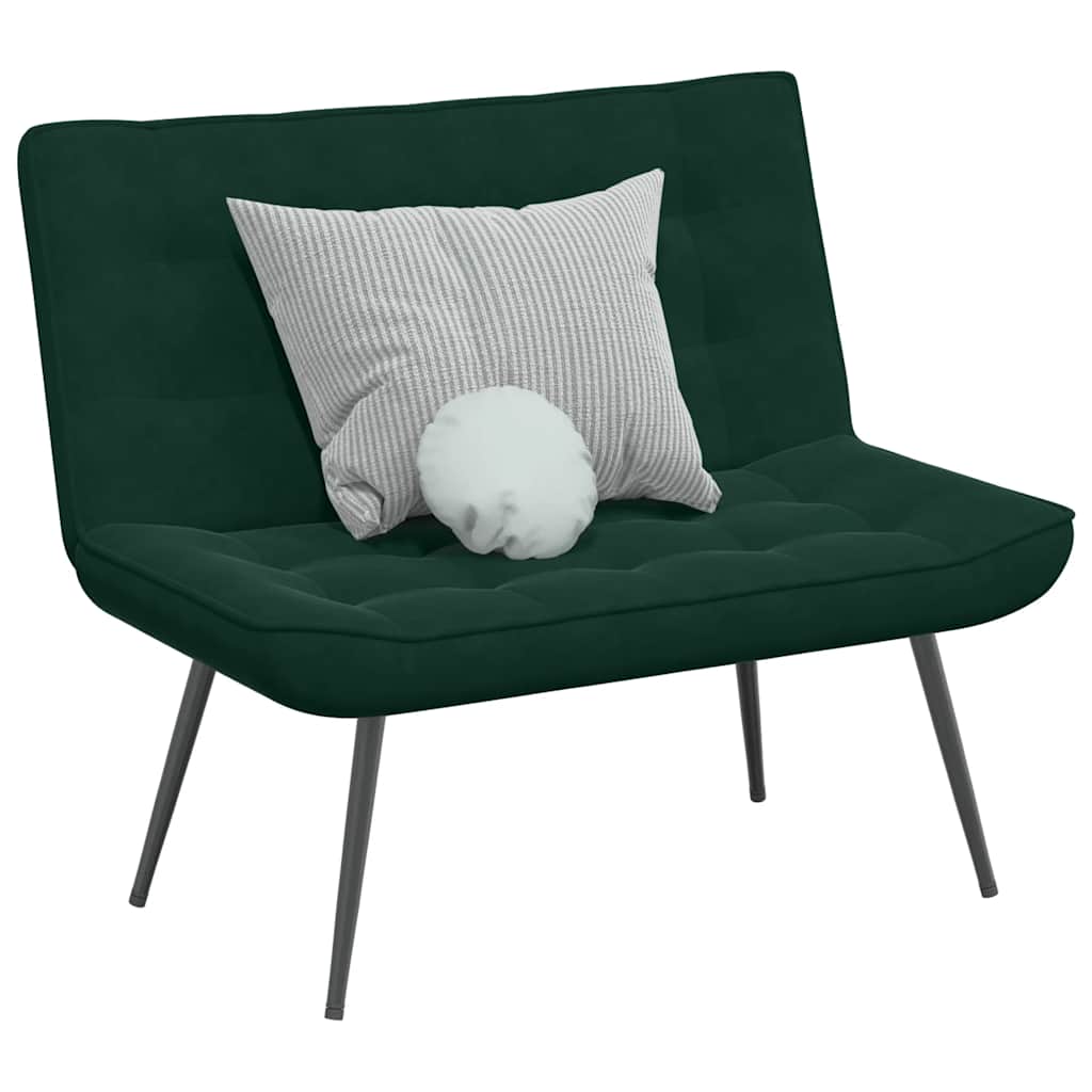 bænk 110x74x84 cm velour Mørkegrøn