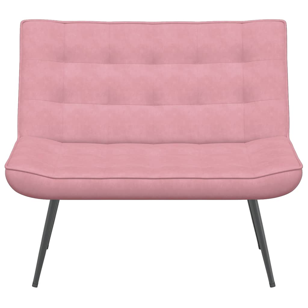 bænk 110x74x84 cm velour lyserød