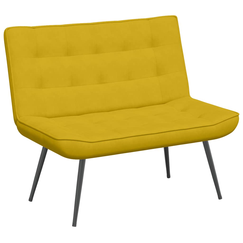 bænk 110x74x84 cm velour gul