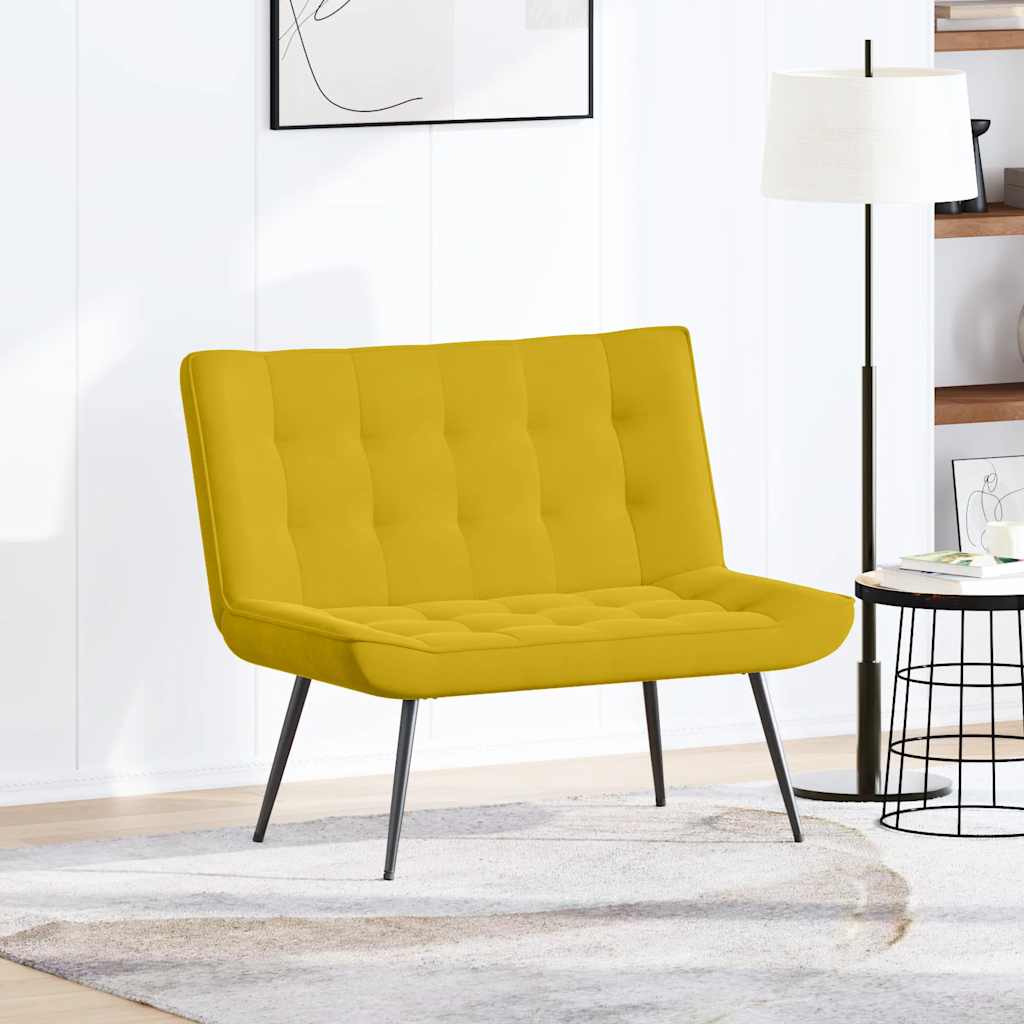 bænk 110x74x84 cm velour gul