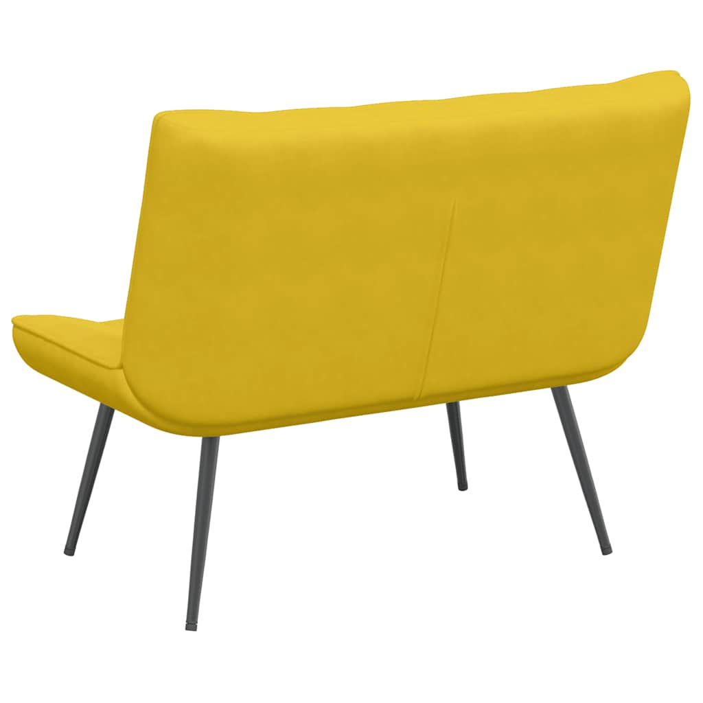 bænk 110x74x84 cm velour gul