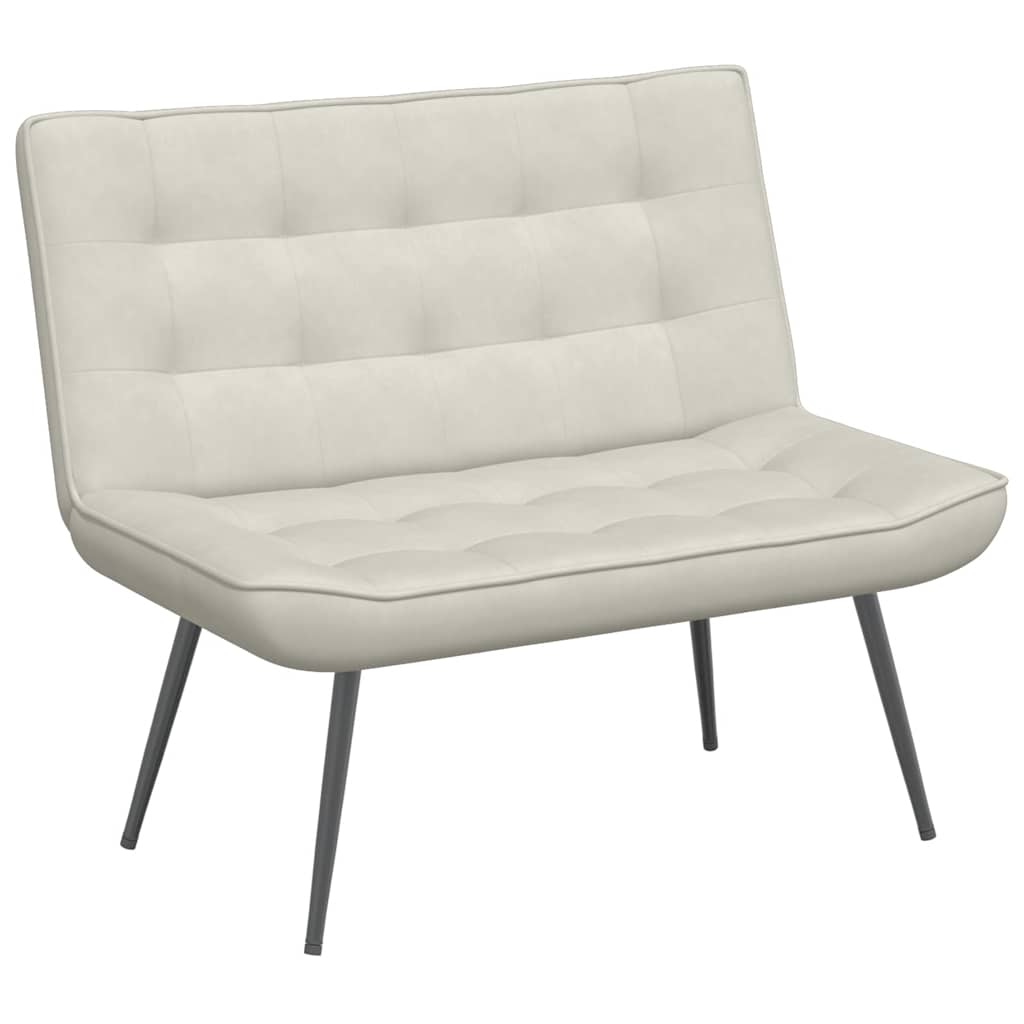 bænk 110x74x84 cm velour cremefarvet