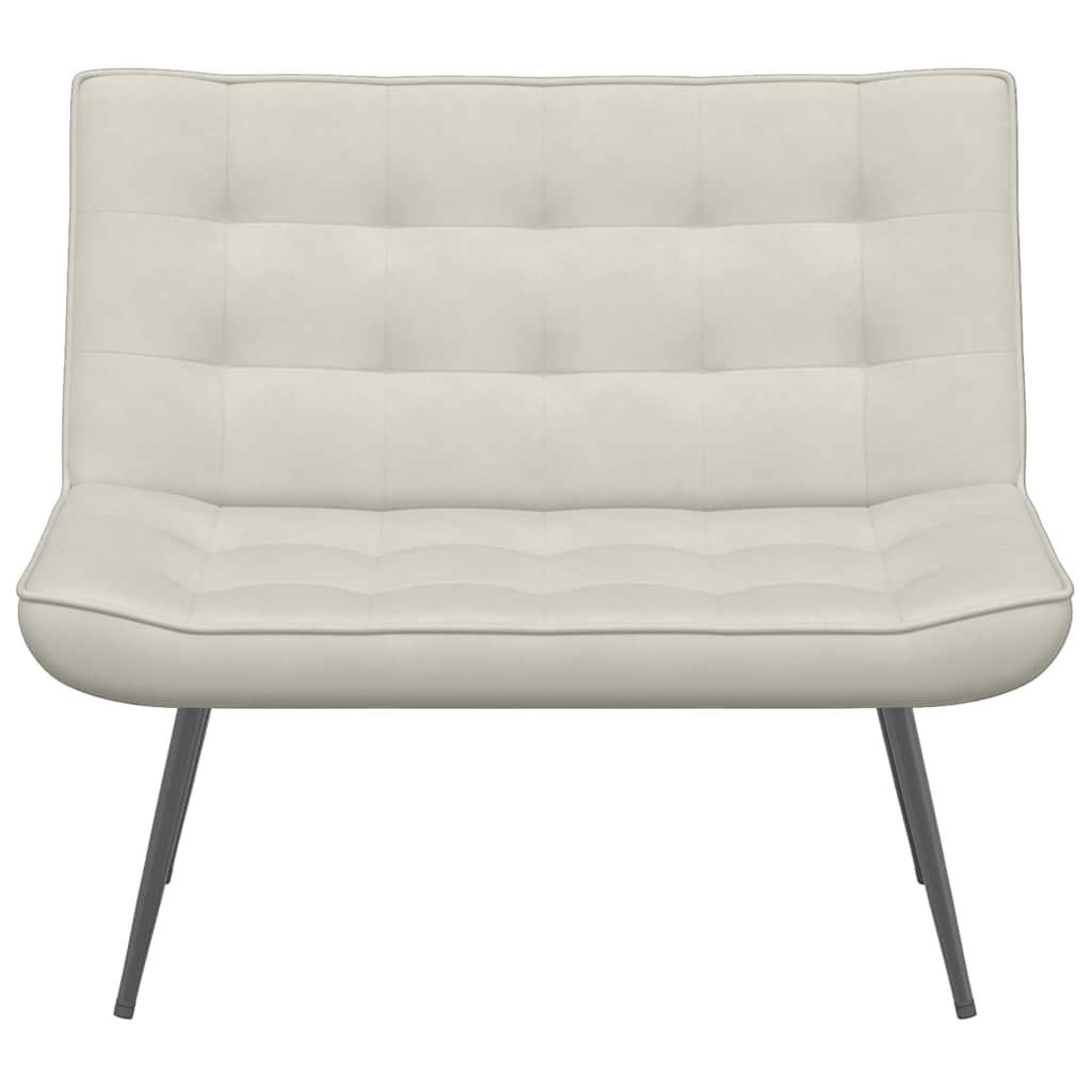 bænk 110x74x84 cm velour cremefarvet