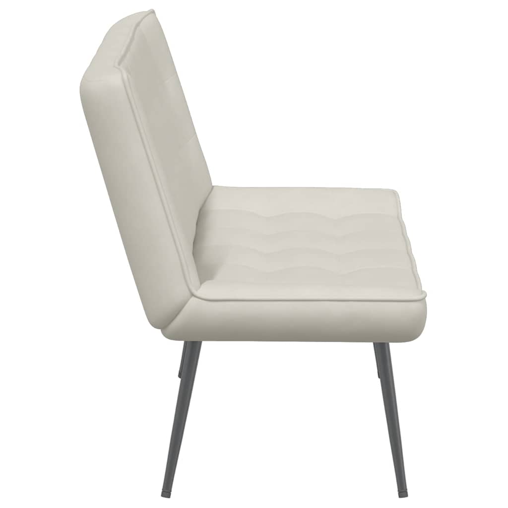 bænk 110x74x84 cm velour cremefarvet
