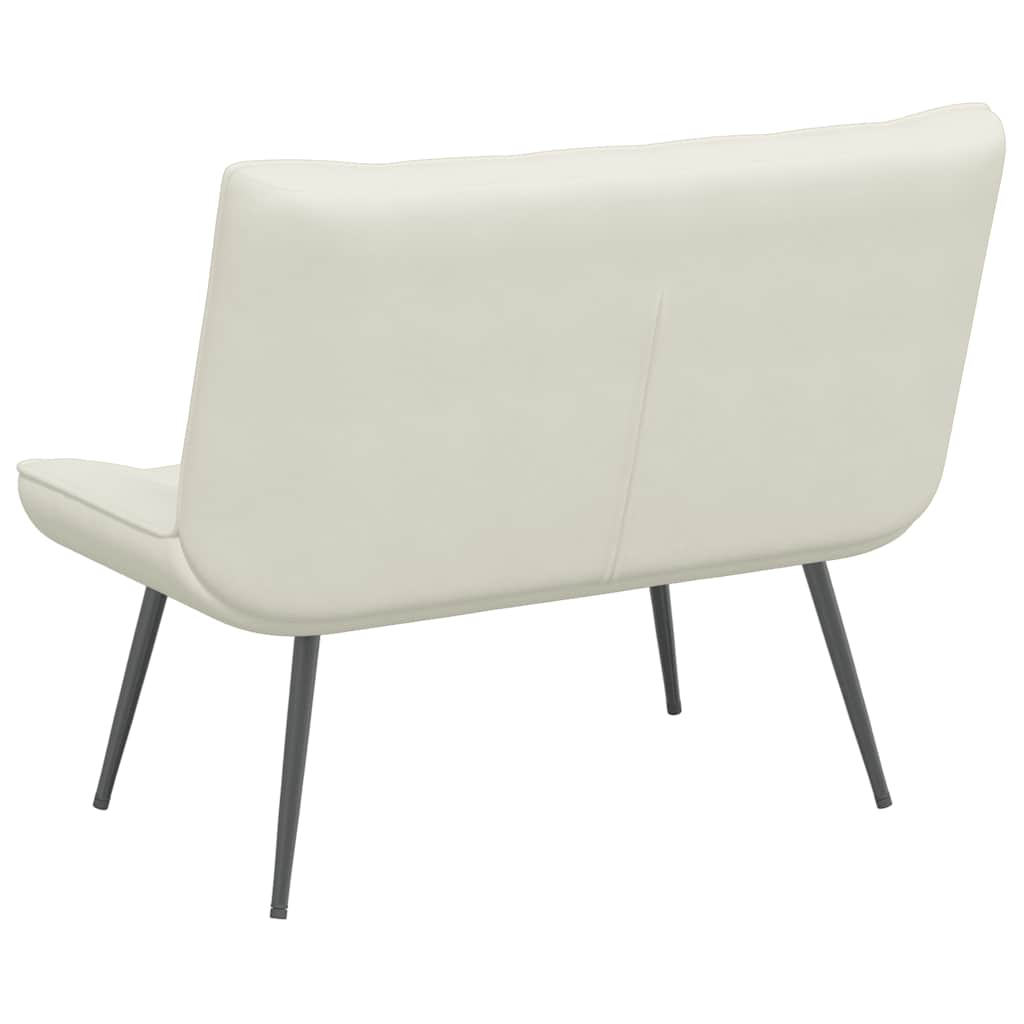 bænk 110x74x84 cm velour cremefarvet