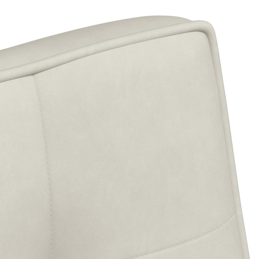bænk 110x74x84 cm velour cremefarvet