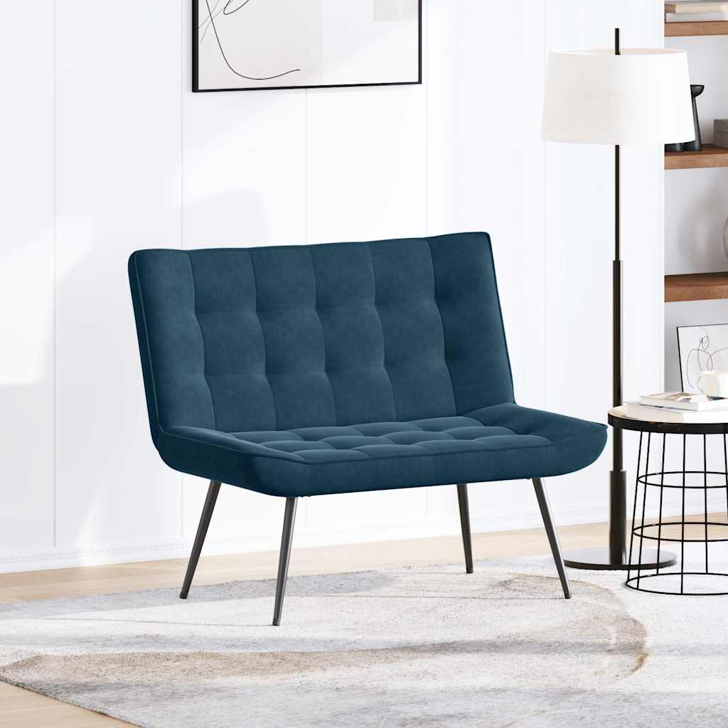 bænk 110x74x84 cm velour blå