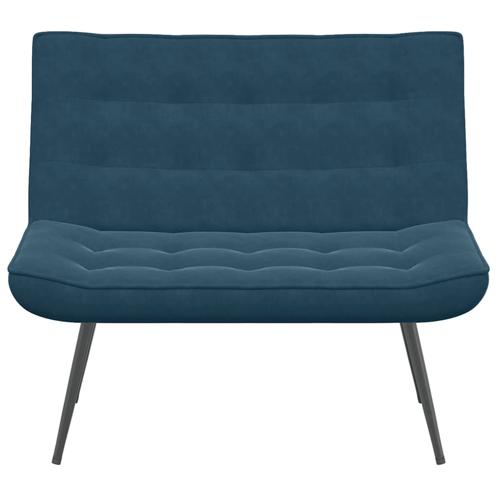 bænk 110x74x84 cm velour blå