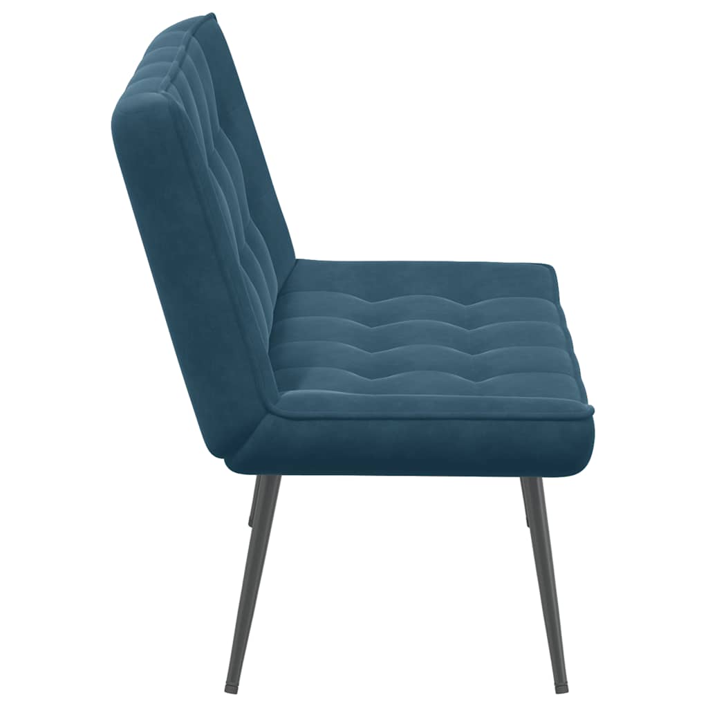 bænk 110x74x84 cm velour blå