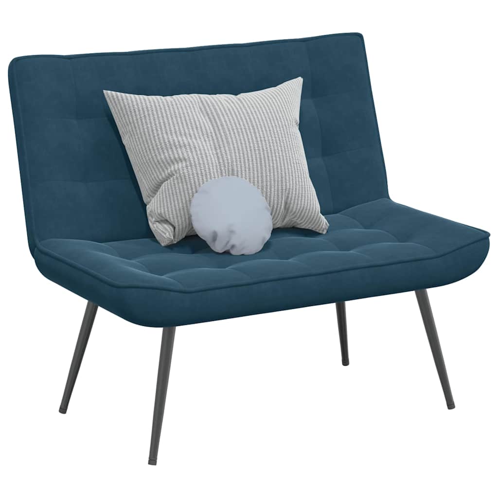 bænk 110x74x84 cm velour blå