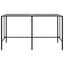 barbord 200x100x110 cm pulverlakeret stål sort