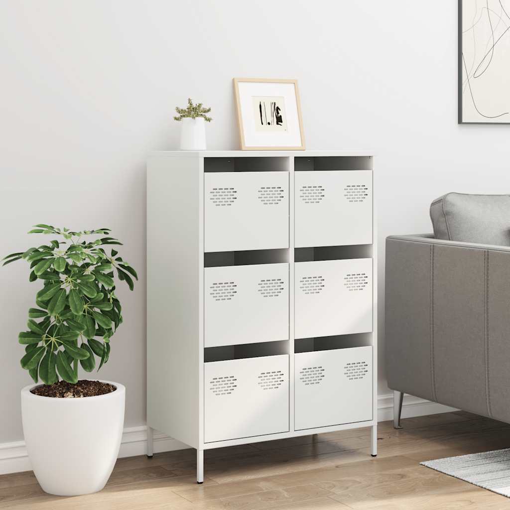skab 68x39x101,5 cm stål hvid