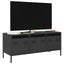 tv-bord 101,5x39x43,5 cm koldvalset stål sort