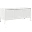 tv-bord 101,5x39x43,5 cm koldvalset stål hvid