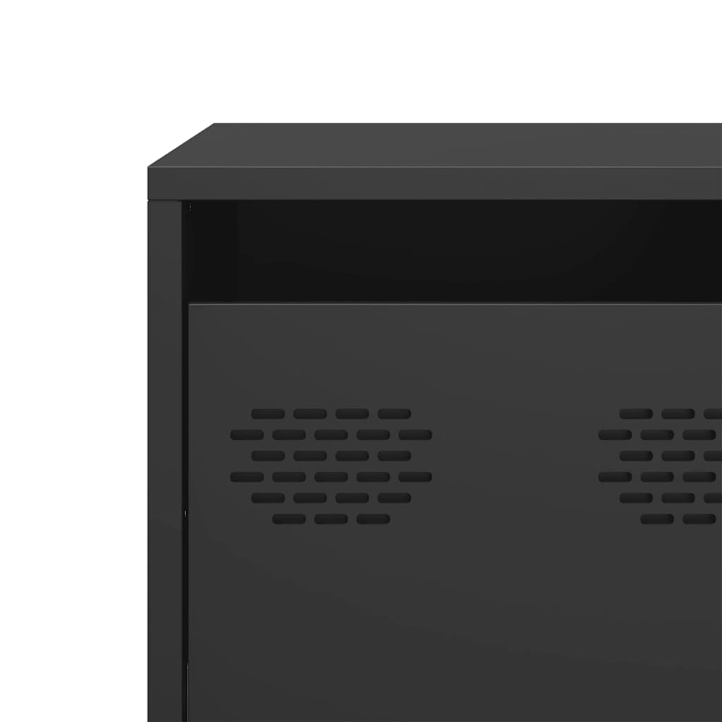 tv-bord 68x39x43,5 cm koldvalset stål sort