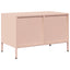 tv-bord 68x39x43,5 cm koldvalset stål lyserød