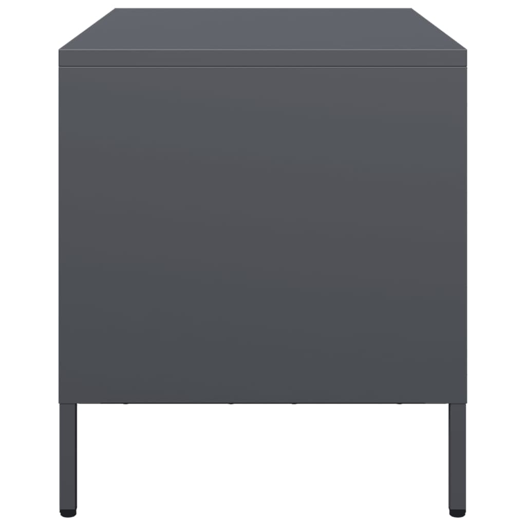 tv-bord 68x39x43,5 cm koldvalset stål antracitgrå