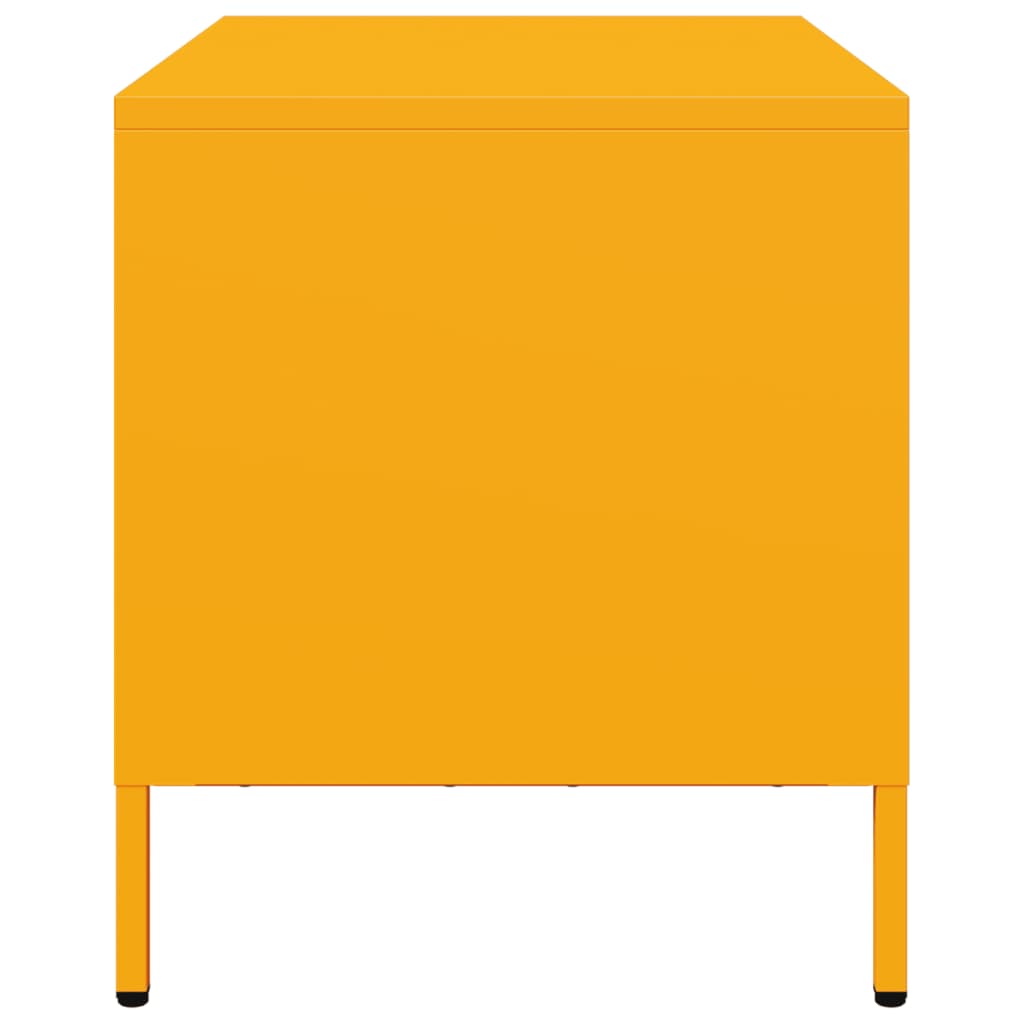 tv-bord 68x39x43,5 cm koldvalset stål sennepsgul