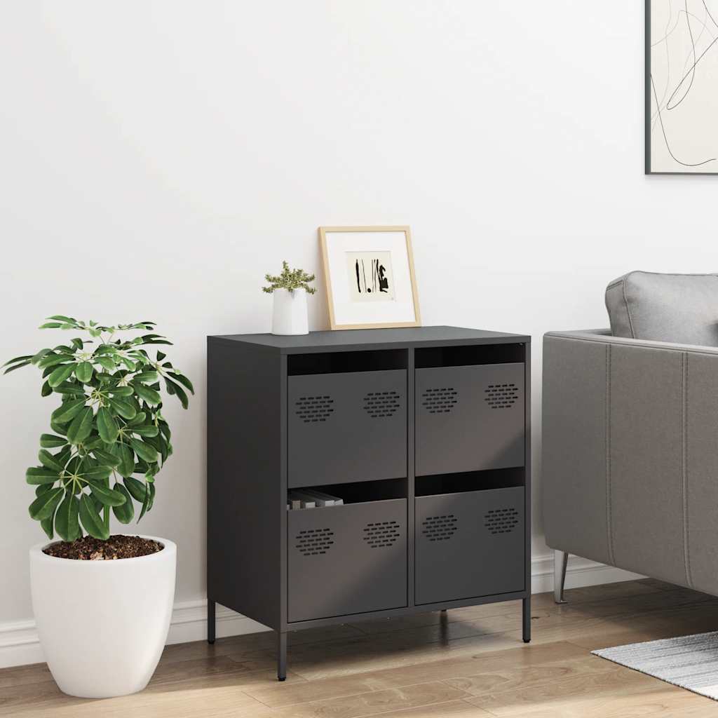 skænk 68x39x73,5 cm koldvalset stål sort
