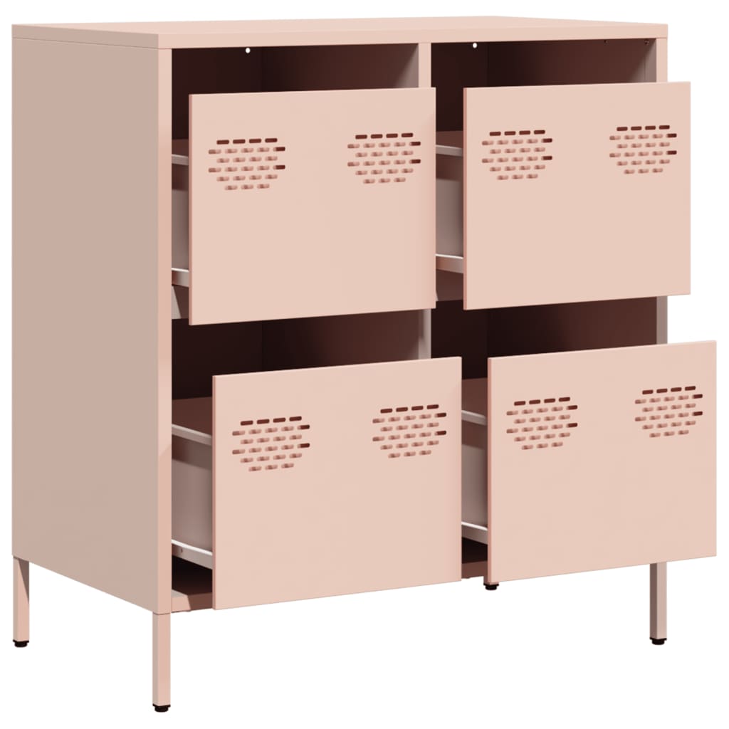 skab 68x39x73,5 cm koldvalset stål lyserød