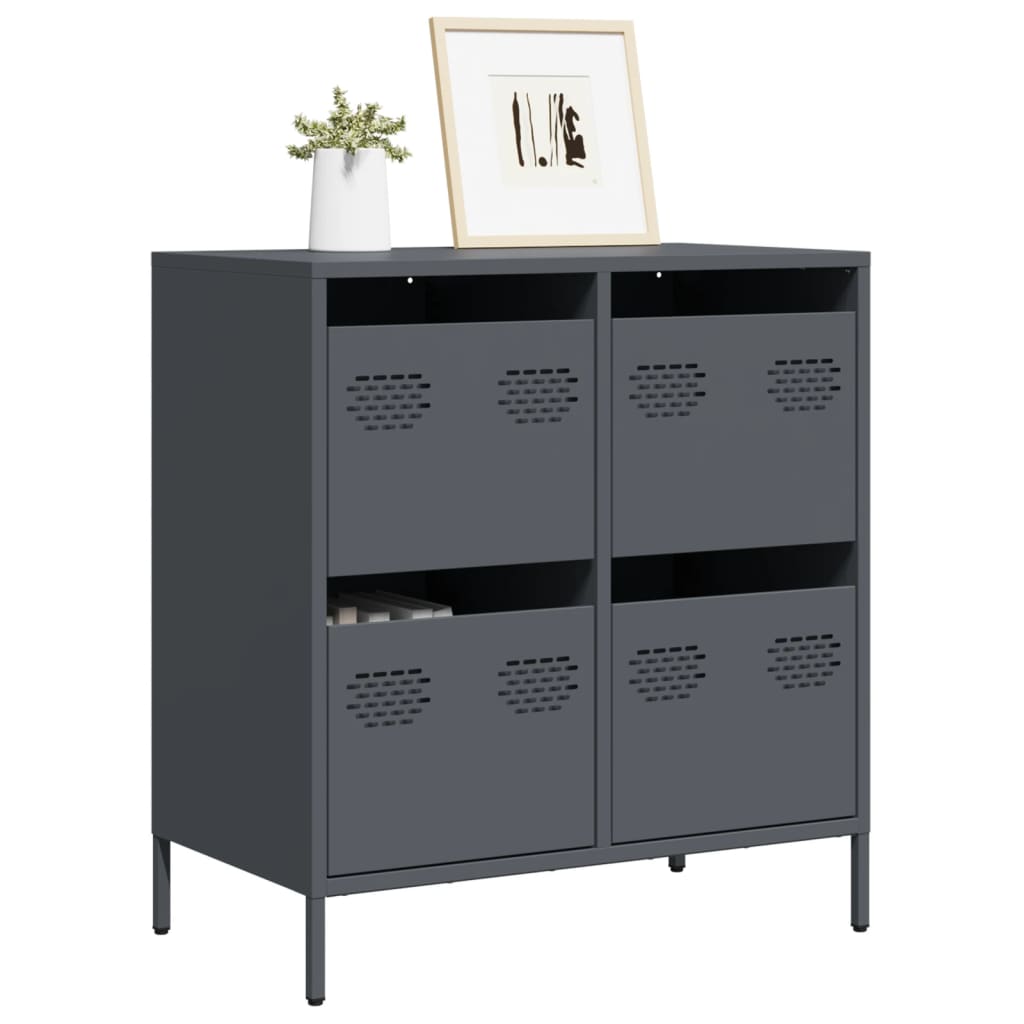 skænk 68x39x73,5 cm koldvalset stål antracitgrå