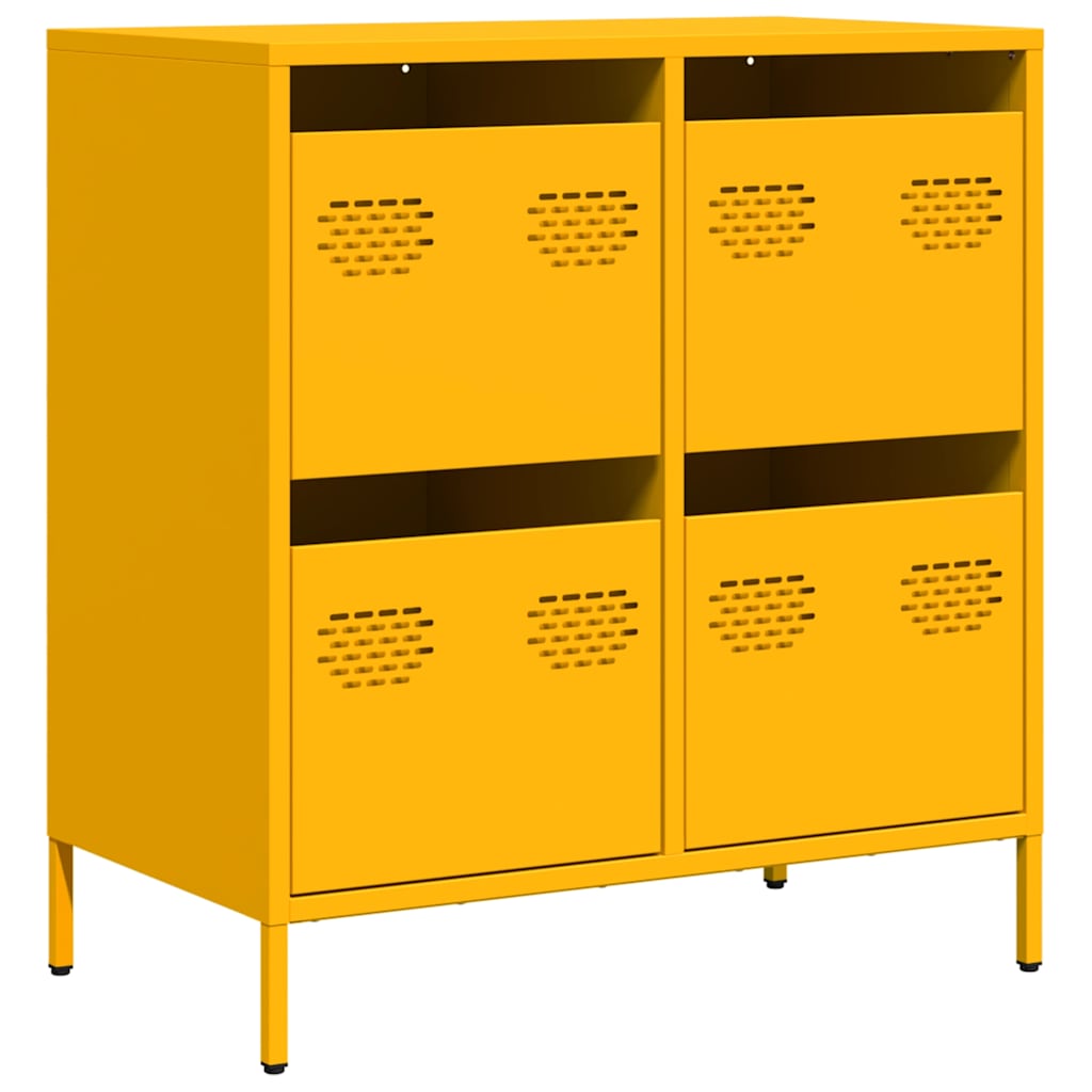 skab 68x39x73,5 cm koldvalset stål sennepsgul