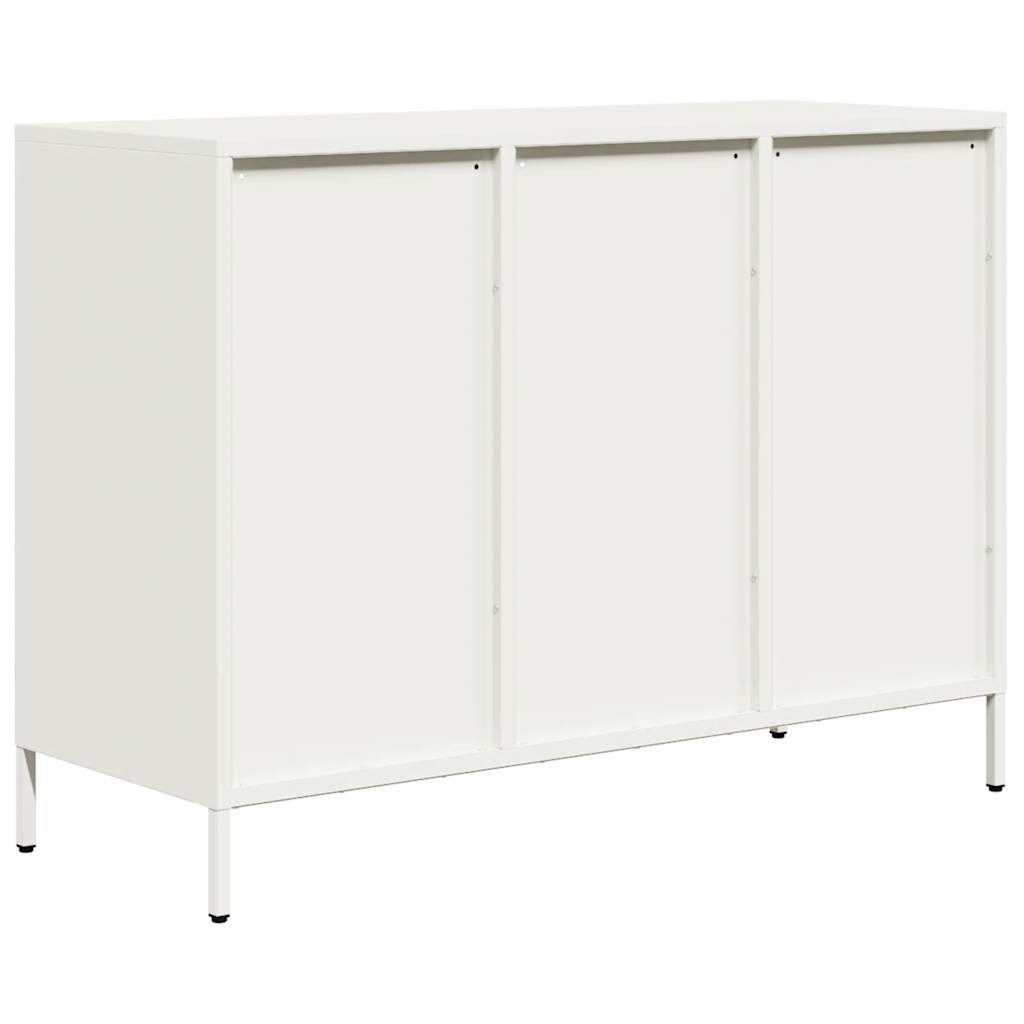 skænk 101,5x39x73,5 cm koldvalset stål hvid