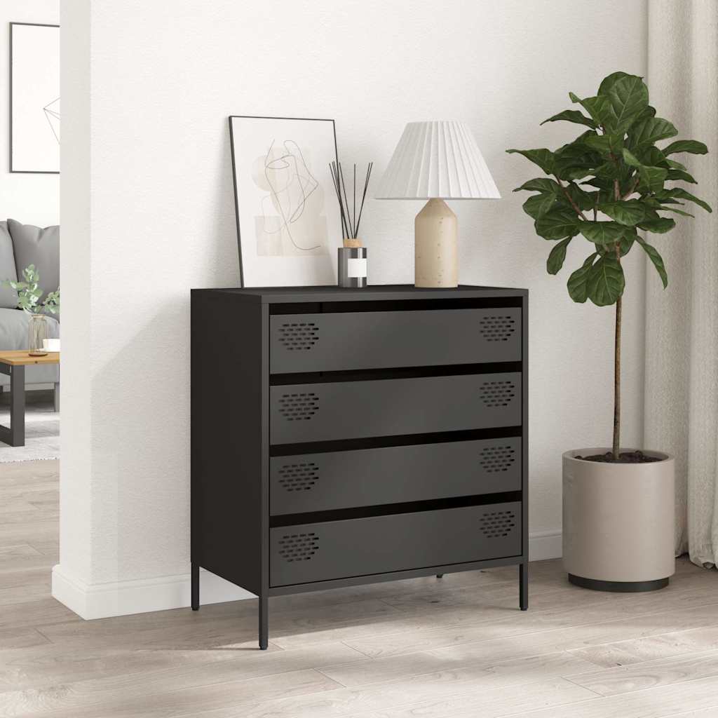 skænk 68x39x73,5 cm koldvalset stål sort