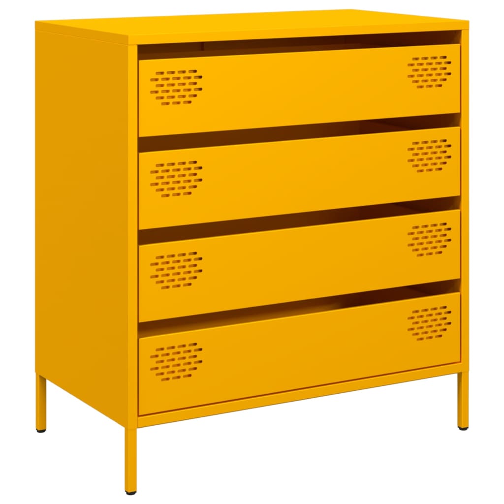 skab 68x39x73,5 cm koldvalset stål sennepsgul