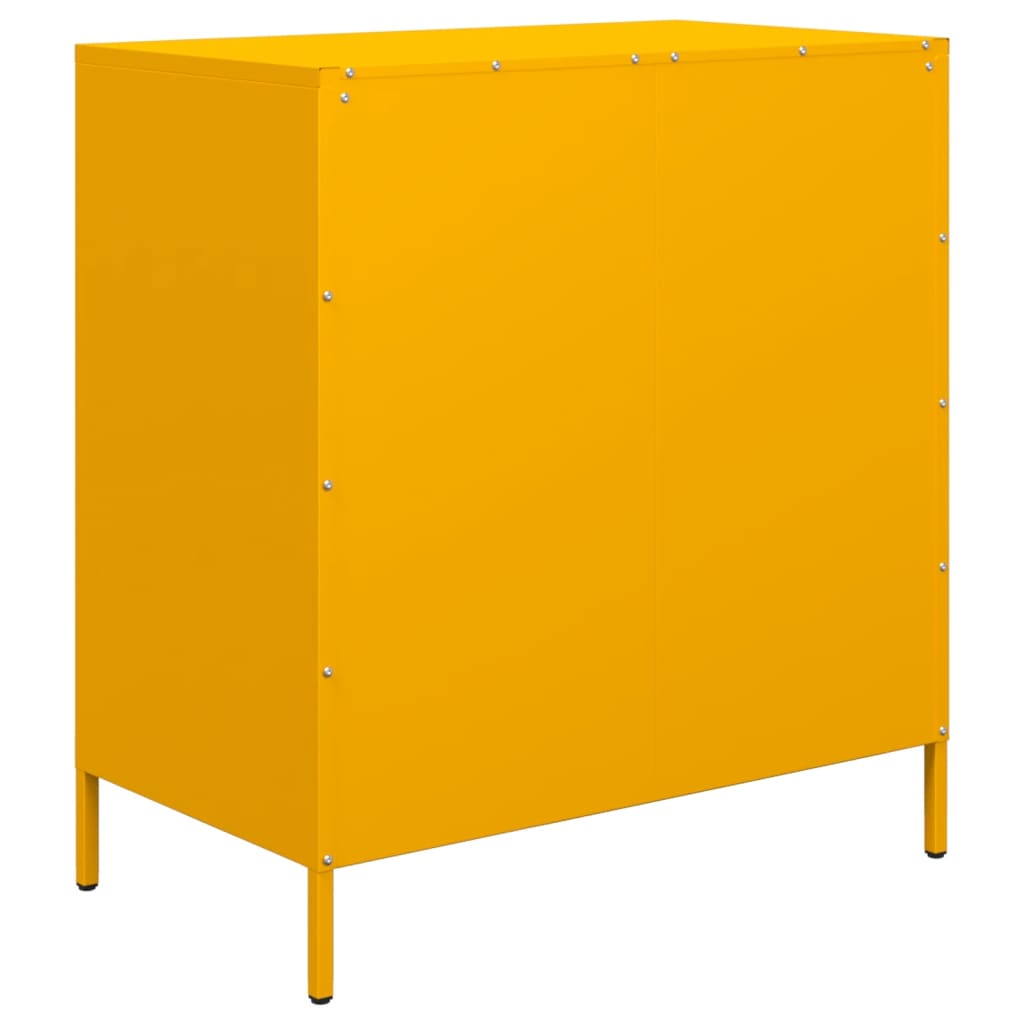 skab 68x39x73,5 cm koldvalset stål sennepsgul