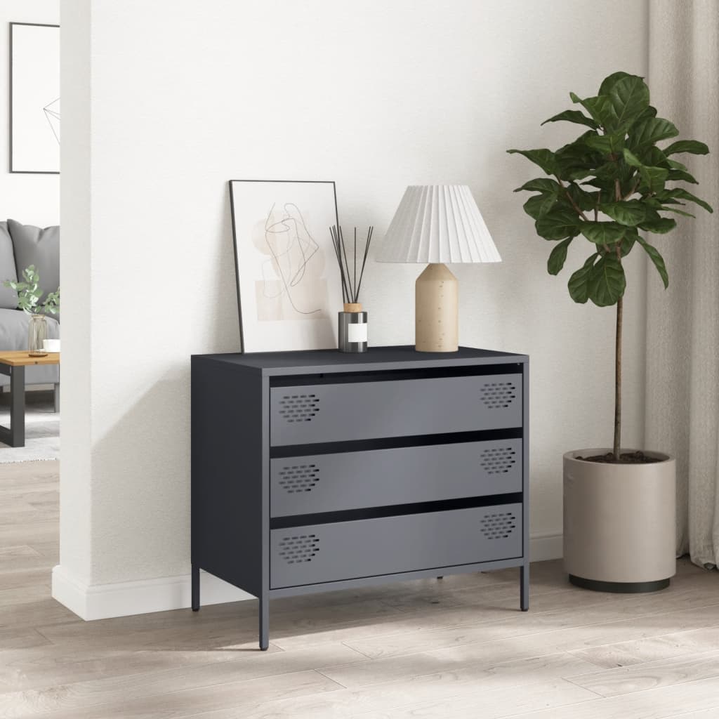 skab 68x39x58,5 cm koldvalset stål antracitgrå