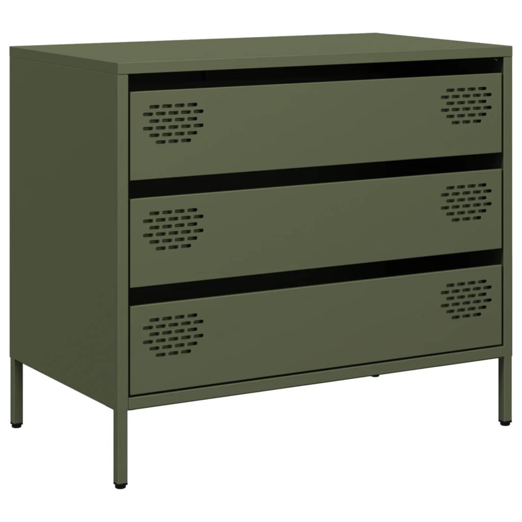 skab 68x39x58,5 cm koldvalset stål olivengrøn