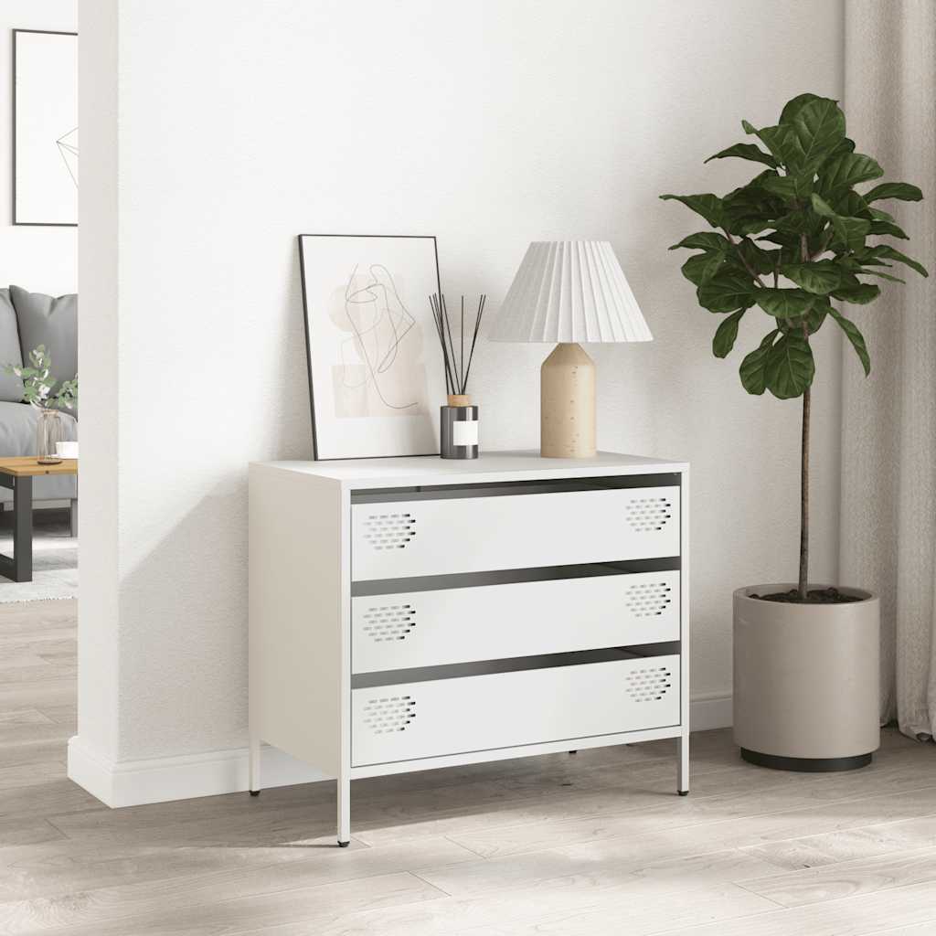skab 68x39x58,5 cm koldvalset stål hvid