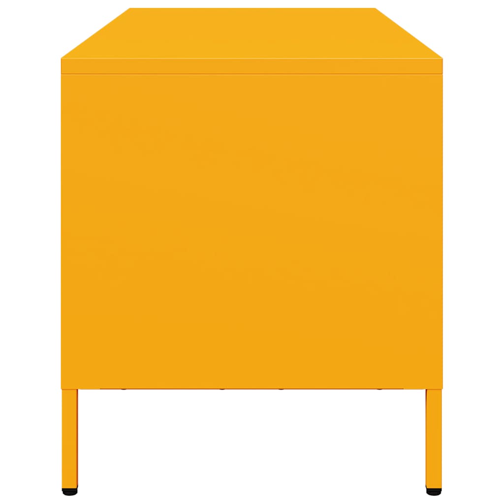 tv-bord 101,5x39x43,5 cm koldvalset stål sennepsgul