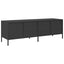 tv-bord 135x39x43,5 cm koldvalset stål sort