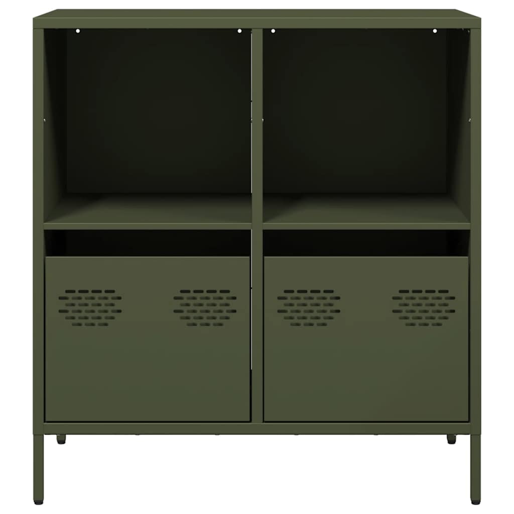 skab 68x39x73,5 cm koldvalset stål olivengrøn