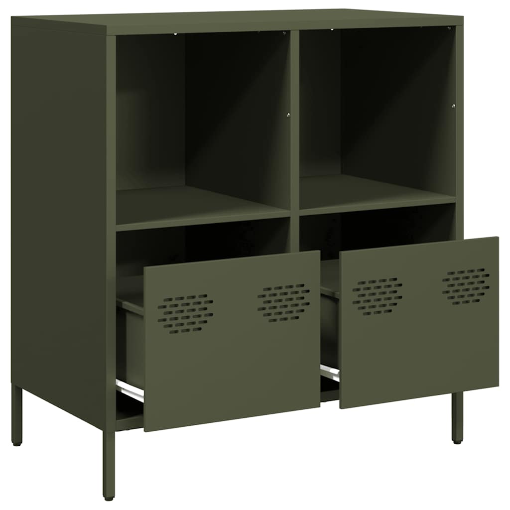 skab 68x39x73,5 cm koldvalset stål olivengrøn