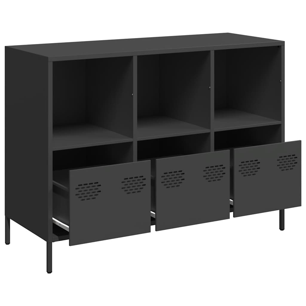 skænk 101,5x39x73,5 cm koldvalset stål sort